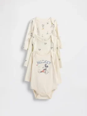 GAP × Disney Baby – Body z bawełny organicznej (zestaw 3 szt.)