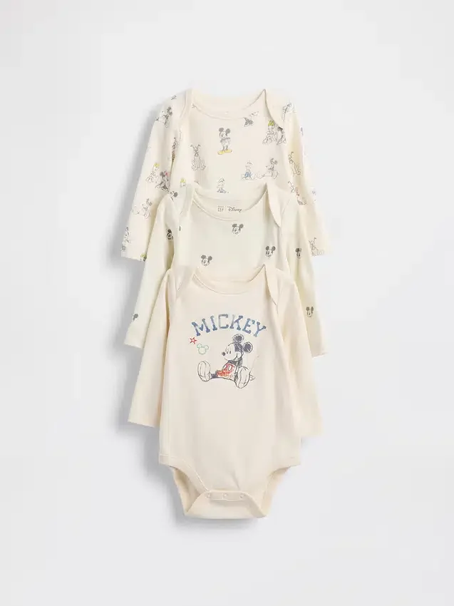 GAP × Disney Baby – Body z bawełny organicznej (zestaw 3 szt.)