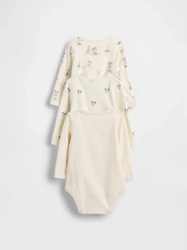 GAP × Disney Baby – Body z bawełny organicznej (zestaw 3 szt.)