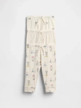 GAP × Disney Baby – spodnie z bawełny organicznej zakładane przez głowę (zestaw 3 szt.)