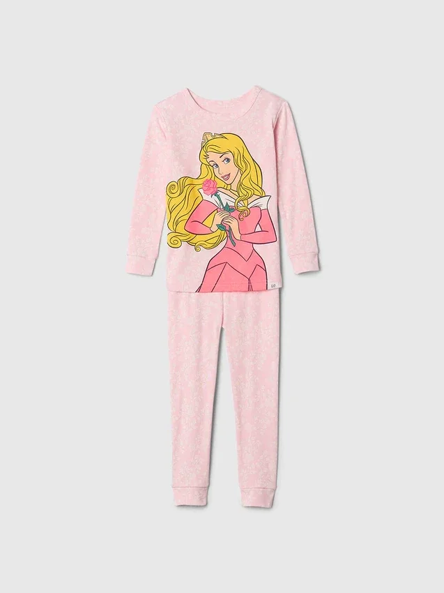 GAP × Disney Baby – zestaw piżamowy „Księżniczka” z organicznej bawełny szczotkowanej