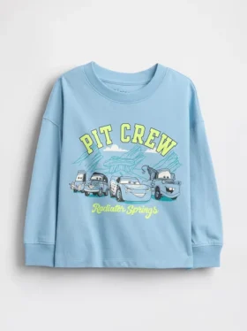 Gap × Disney – koszulka z nadrukami dla niemowląt i Maluchów z motywem „Cars”