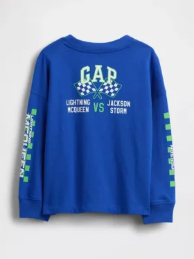 Gap × Disney – koszulka z nadrukami dla niemowląt i Maluchów z motywem „Cars”