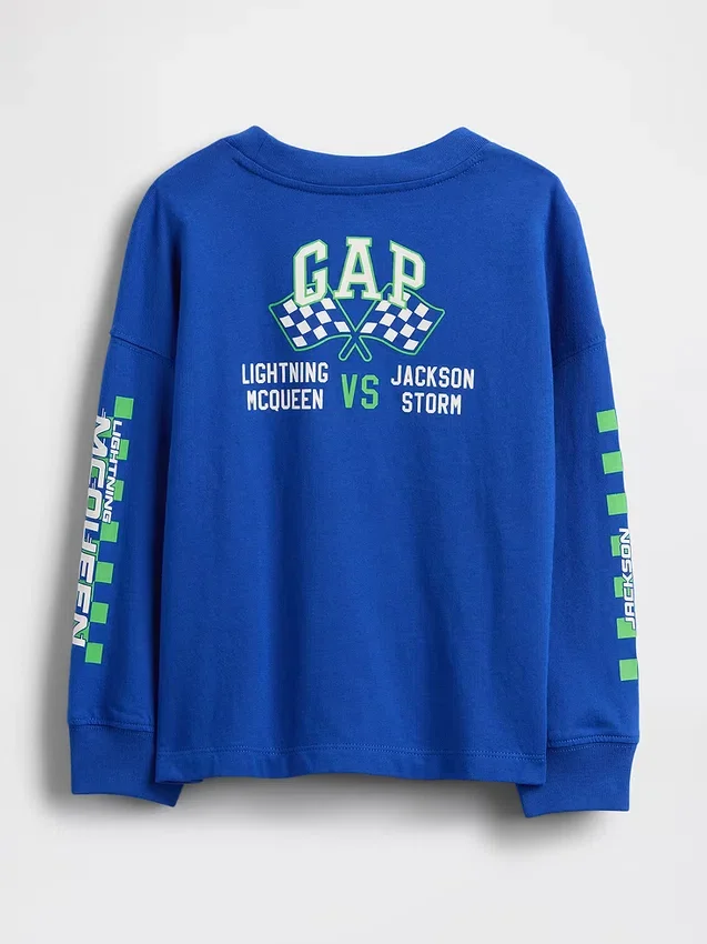 Gap × Disney – koszulka z nadrukami dla niemowląt i Maluchów z motywem „Cars”