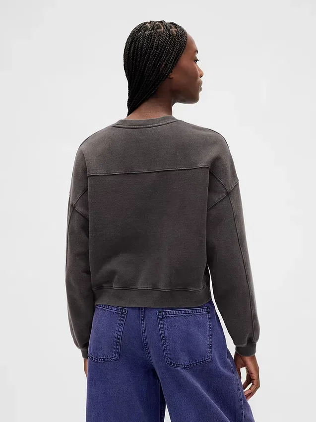GAP × Disney „Miasteczko Halloween” Tima Burtona – gruba bluza z nadrukiem czaszek