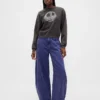 GAP × Disney „Miasteczko Halloween” Tima Burtona – gruba bluza z nadrukiem czaszek