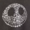 GAP × Disney „Miasteczko Halloween” Tima Burtona – gruba bluza z nadrukiem czaszek