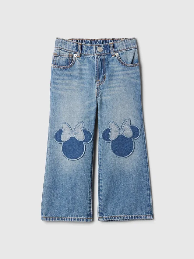 Gap × Disney Niemowlęta i Maluchy – Jeansy Stride z Minnie Mouse