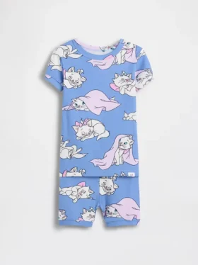 GAP × Disney Niemowlęta i Maluchy – zestaw piżamowy z organicznej szczotkowanej bawełny z krótkimi szortami