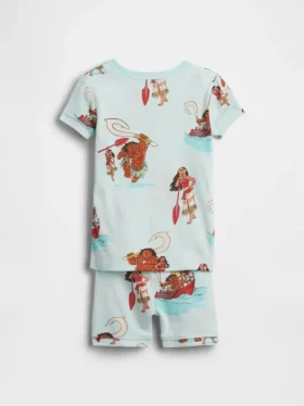GAP × Disney Niemowlęta i Maluchy – zestaw piżamowy z organicznej szczotkowanej bawełny z krótkimi szortami