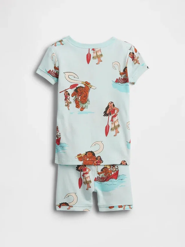 GAP × Disney Niemowlęta i Maluchy – zestaw piżamowy z organicznej szczotkowanej bawełny z krótkimi szortami