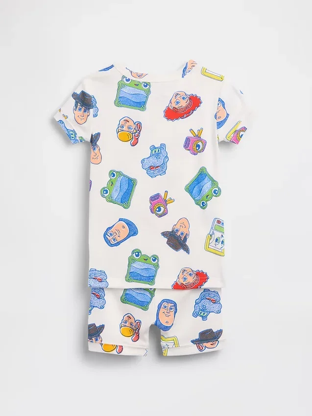 GAP × Disney Niemowlęta i Maluchy – zestaw piżamowy z organicznej szczotkowanej bawełny z krótkimi szortami