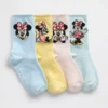GAP × Disney – skarpetki z krótką cholewką dla małych dzieci z motywem Myszki Minnie (pakiet 4 par)