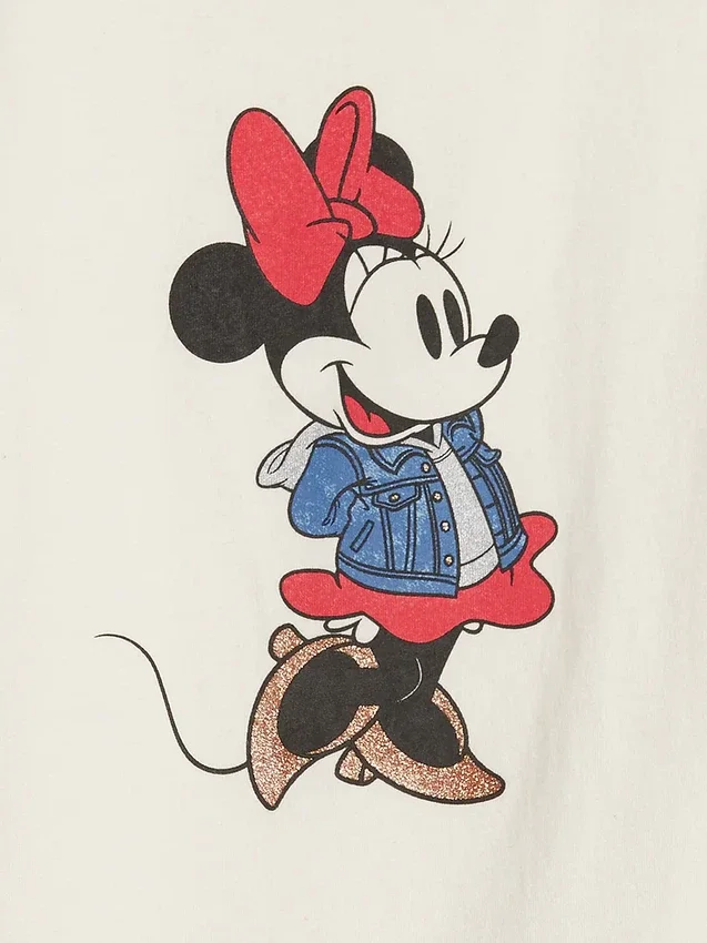 Gap × Disney – T-shirt z nadrukiem Minnie Mouse dla Niemowląt i Maluchów