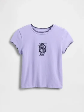 Gap × Disney „The Nightmare Before Christmas” T-shirt dziecięcy z nadrukiem w stylu „shrunken”