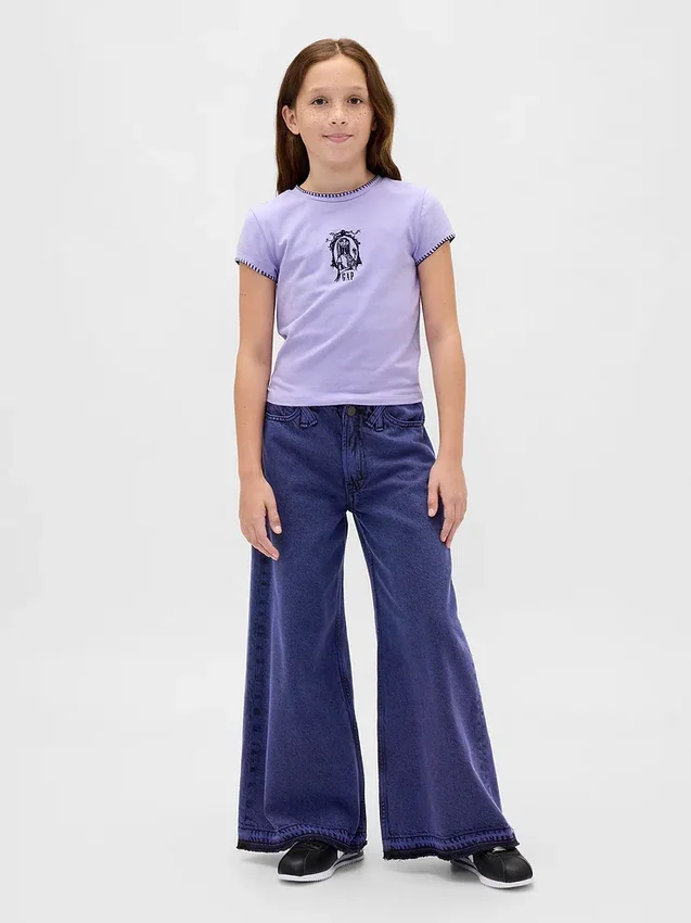 Gap × Disney „The Nightmare Before Christmas” T-shirt dziecięcy z nadrukiem w stylu „shrunken”