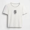 GAP × Disney „The Nightmare Before Christmas” Tima Burtona – nowoczesny T-shirt o zwężonym kroju
