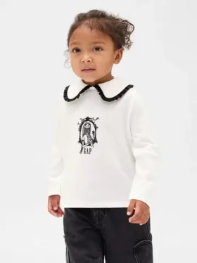 GAP × Disney: Topa w stylu marynarskim dla Niemowląt i Maluchów z motywem z filmu „Miasteczko Halloween” Tima Burtona