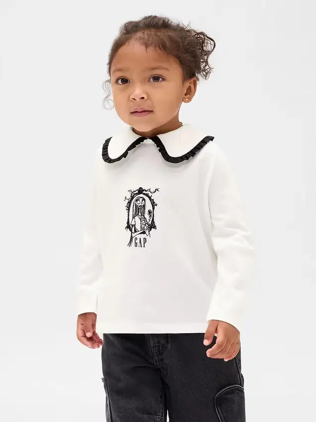 GAP × Disney: Topa w stylu marynarskim dla Niemowląt i Maluchów z motywem z filmu „Miasteczko Halloween” Tima Burtona