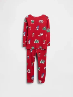 GAP × Disney – zestaw piżamowy dla dzieci i niemowląt z organicznej, szczotkowanej bawełny na święta