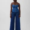 Gap × Hfr – jeansy z niskim stanem i kwiatowym wzorem, bardzo luźne, marki Atelier Ndigo