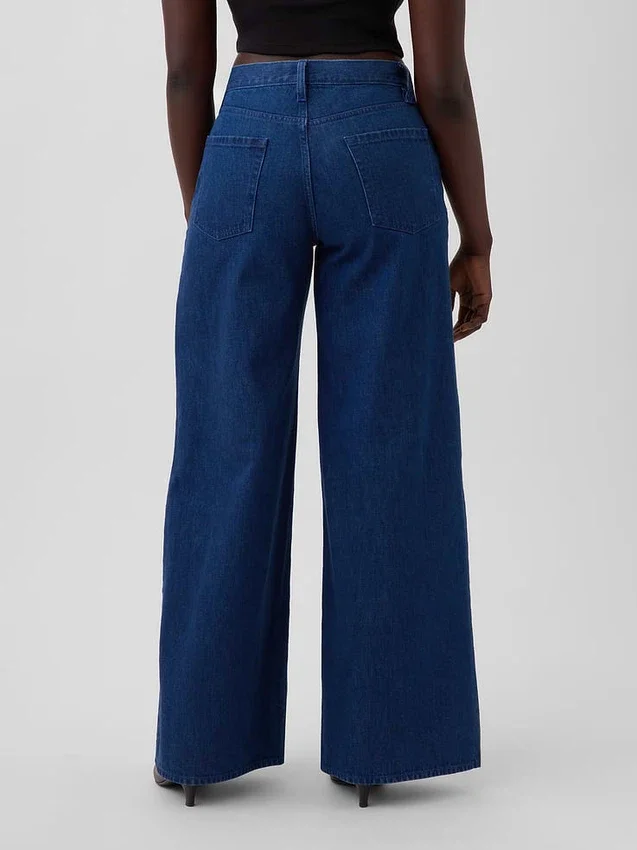 Gap × Hfr – jeansy z niskim stanem i kwiatowym wzorem, bardzo luźne, marki Atelier Ndigo