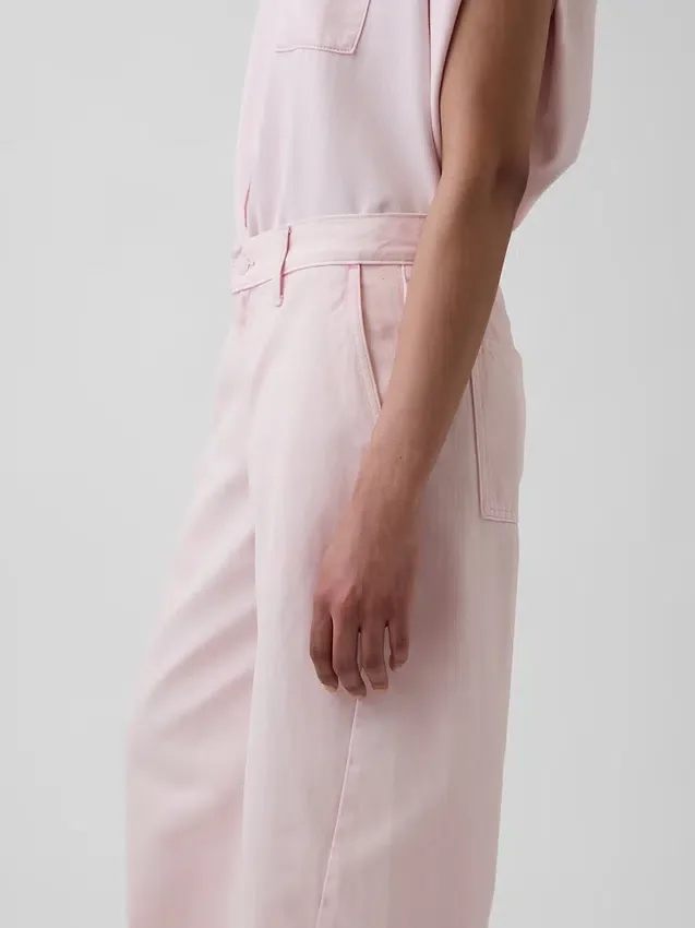 Gap × Hfr Różowe dżinsy typu baggy o niskim stanie z kolekcji Nicole Benefield