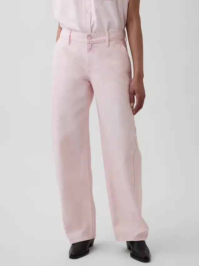 Gap × Hfr Różowe dżinsy typu baggy o niskim stanie z kolekcji Nicole Benefield