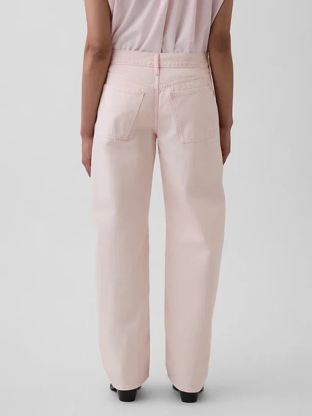 Gap × Hfr Różowe dżinsy typu baggy o niskim stanie z kolekcji Nicole Benefield