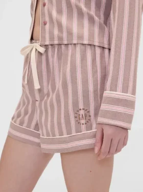 Gap × Summer Fridays Flanelowe szorty bokserki w paski