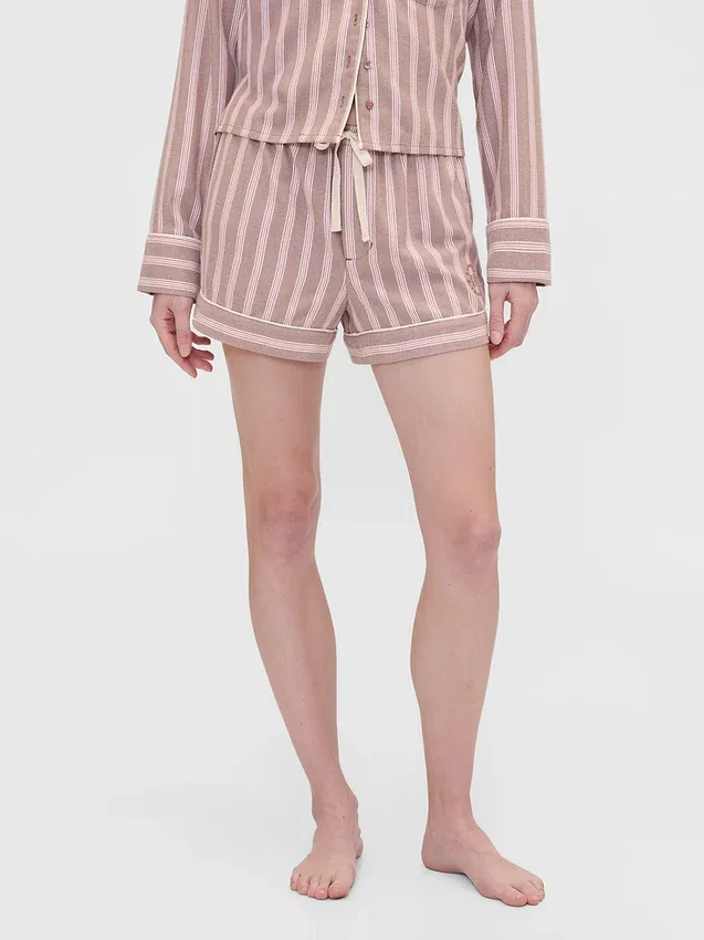 Gap × Summer Fridays Flanelowe szorty bokserki w paski