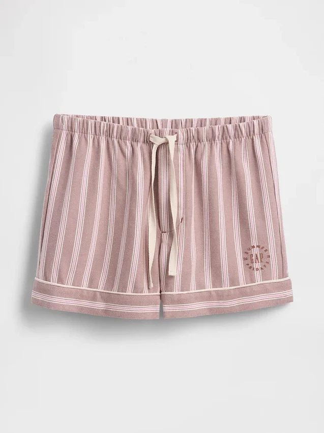 Gap × Summer Fridays Flanelowe szorty bokserki w paski