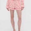 Gap × Summer Fridays Flanelowe szorty piżamowe z motywem serc