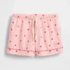 Gap × Summer Fridays Flanelowe szorty piżamowe z motywem serc