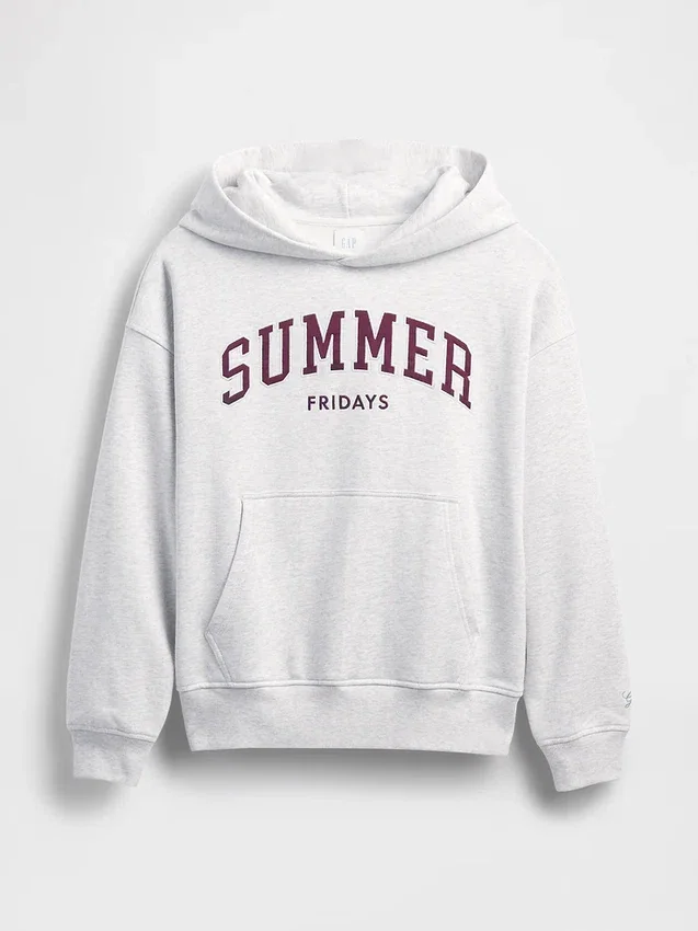 Gap × Summer Fridays – gruba bluza z kapturem w stylu oversize z logo