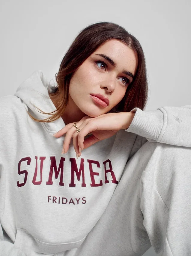 Gap × Summer Fridays – gruba bluza z kapturem w stylu oversize z logo