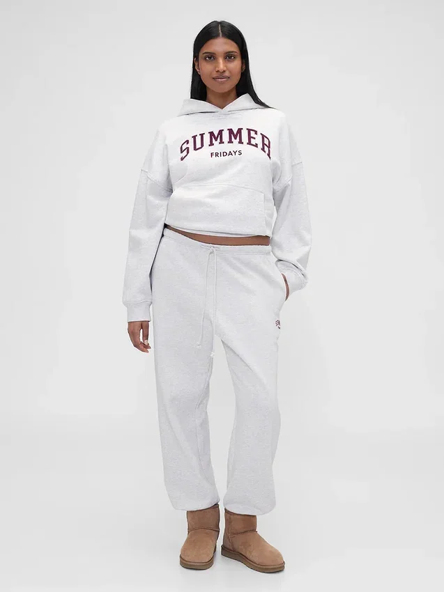 Gap × Summer Fridays – grube spodnie dresowe z luźnym krojem i logo