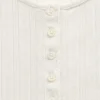 GAP × Summer Fridays – koszulka piżamowa typu henley z dzianiny typu pointelle