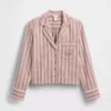 GAP × Summer Fridays Luźna flanelowa koszula piżamowa w paski