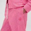 Gap × Summer Fridays Luźne spodnie piżamowe w paski z popeliny