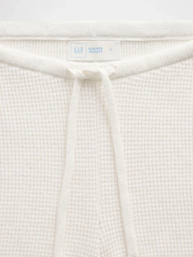 GAP × Summer Fridays Spodnie z dzianiny typu „waffle” z elastycznym pasem CashSoft