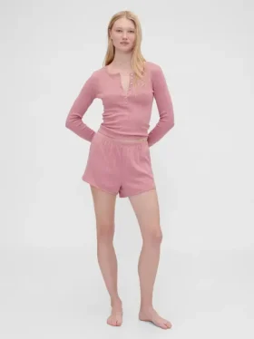 GAP × Summer Fridays – szorty piżamowe z dzianiny typu pointelle