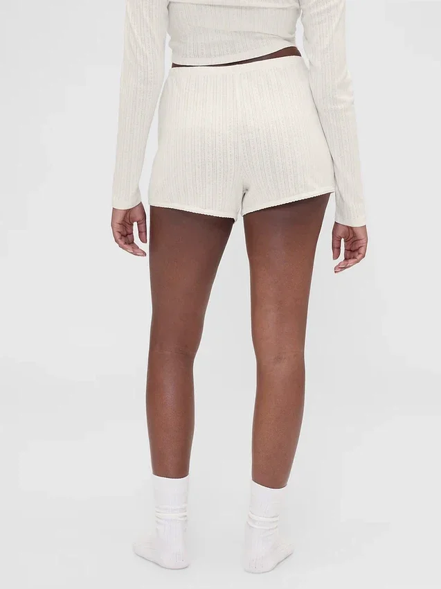 GAP × Summer Fridays – szorty piżamowe z dzianiny typu pointelle