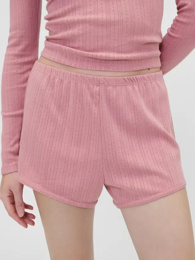 GAP × Summer Fridays – szorty piżamowe z dzianiny typu pointelle