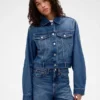 GAP × Victoria Beckham – luźna, skrócona kurtka dżinsowa