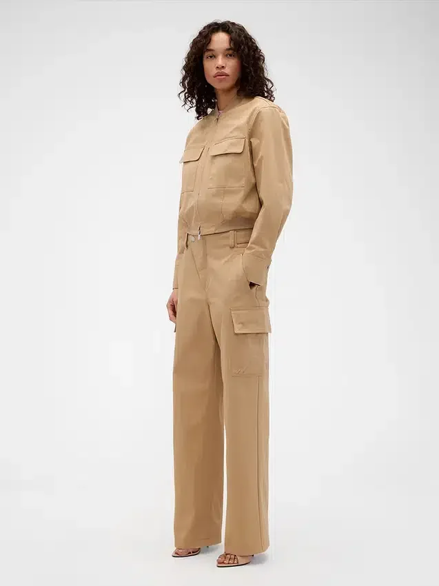 Gap × Victoria Beckham Spodnie cargo z wysokim stanem