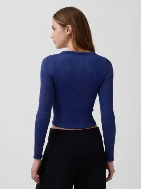 GapFit Bezszwowy top z prążkowanej dzianiny