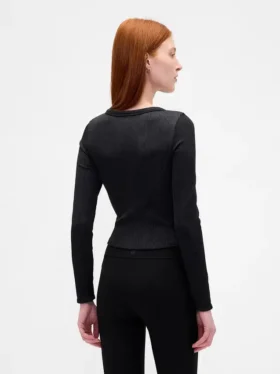 GapFit Bezszwowy top z prążkowanej dzianiny