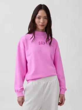 Gruba bluza oversize z frotte francuskiego o stójce