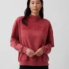 Gruba bluza oversize z frotte francuskiego o stójce